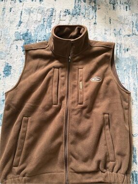 Brown Fleece Vest - Drake Men’s Zip-Up Vest